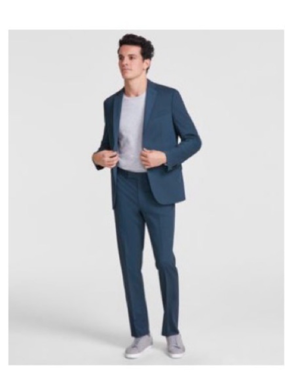 Kenneth Cole Reaction Techni Cole Slim Fit Stretch 2pc Suit Dark Green, 46R